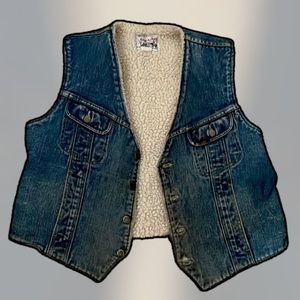 Vintage Lee Denim Vest with Wool Lining